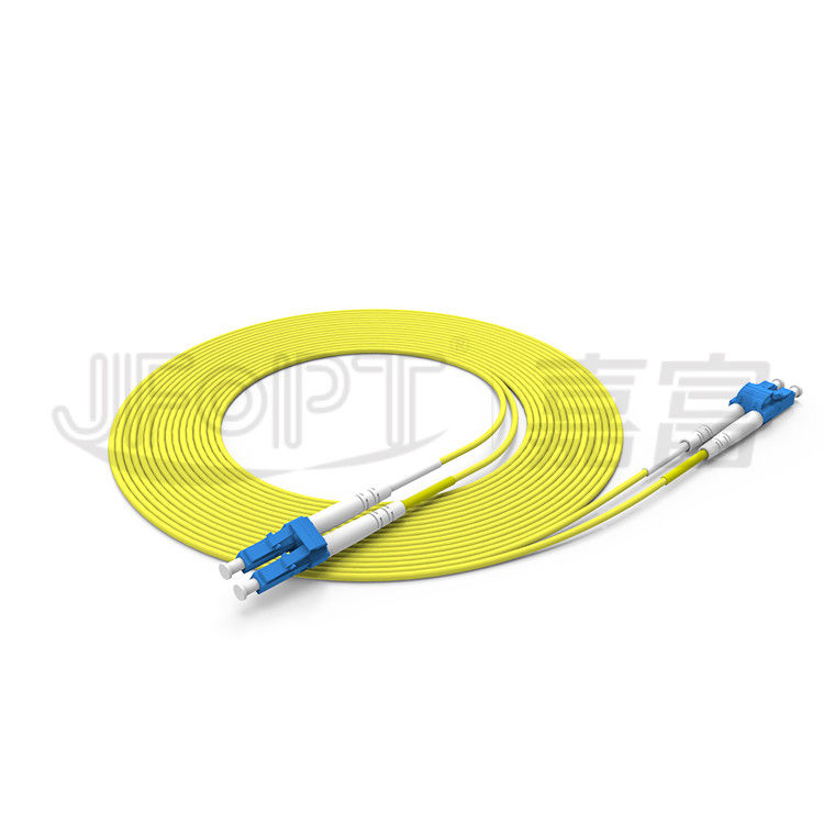 Cable de fribra óptica a dos caras del solo modo OS2 Zipcord del cordón de remiendo de la fibra del LC LC 2.0m m 3.0m m