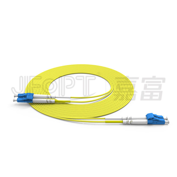 Cable de fribra óptica a dos caras del solo modo OS2 Zipcord del cordón de remiendo de la fibra del LC LC 2.0m m 3.0m m