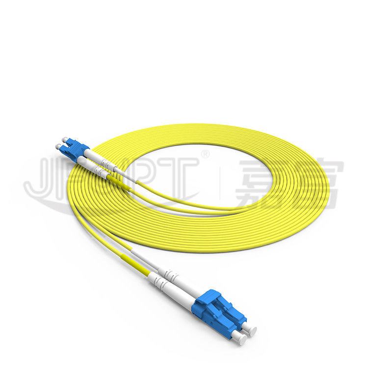 Cable de fribra óptica a dos caras del solo modo OS2 Zipcord del cordón de remiendo de la fibra del LC LC 2.0m m 3.0m m