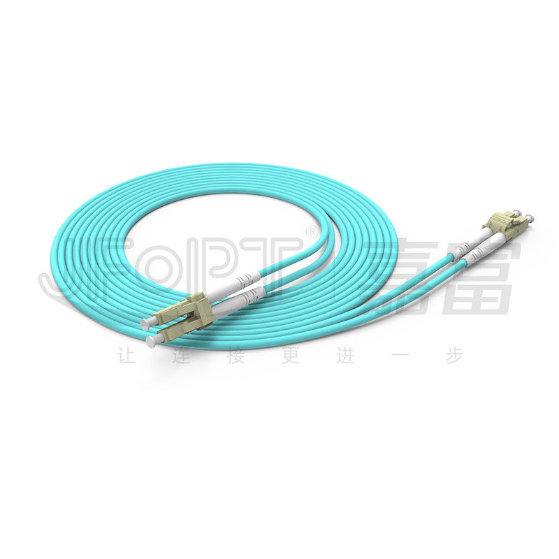 cable LC-LC OM4 OM5 Data Center con varios modos de funcionamiento del remiendo de la fibra óptica 10G ignífugo