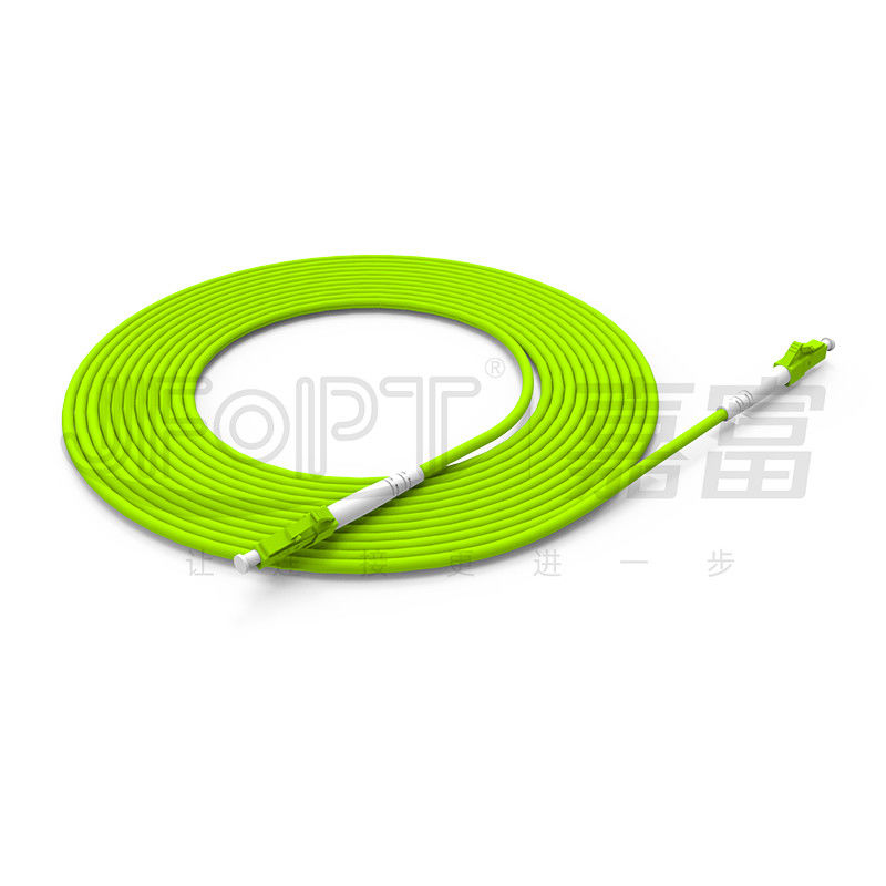 cable LC-LC OM4 OM5 Data Center con varios modos de funcionamiento del remiendo de la fibra óptica 10G ignífugo