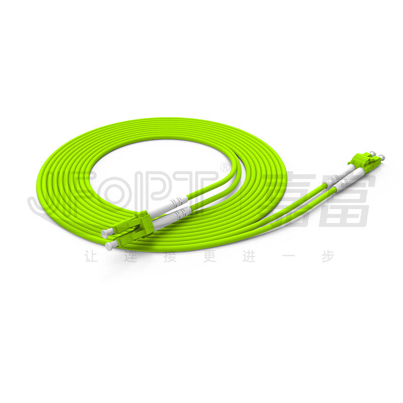 cable LC-LC OM4 OM5 Data Center con varios modos de funcionamiento del remiendo de la fibra óptica 10G ignífugo
