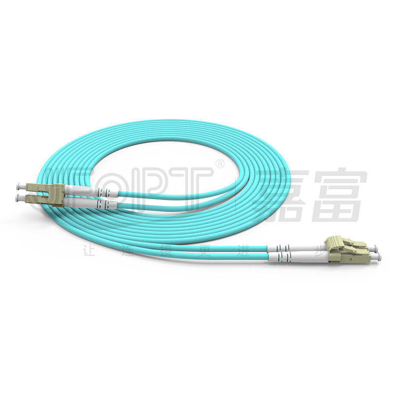 cable LC-LC OM4 OM5 Data Center con varios modos de funcionamiento del remiendo de la fibra óptica 10G ignífugo