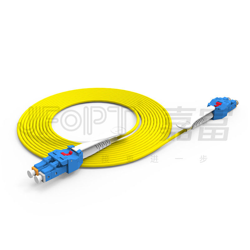 Solo cordón de remiendo del LC Uniboot de la manga de la cola del cable de fribra óptica del duplex del tubo