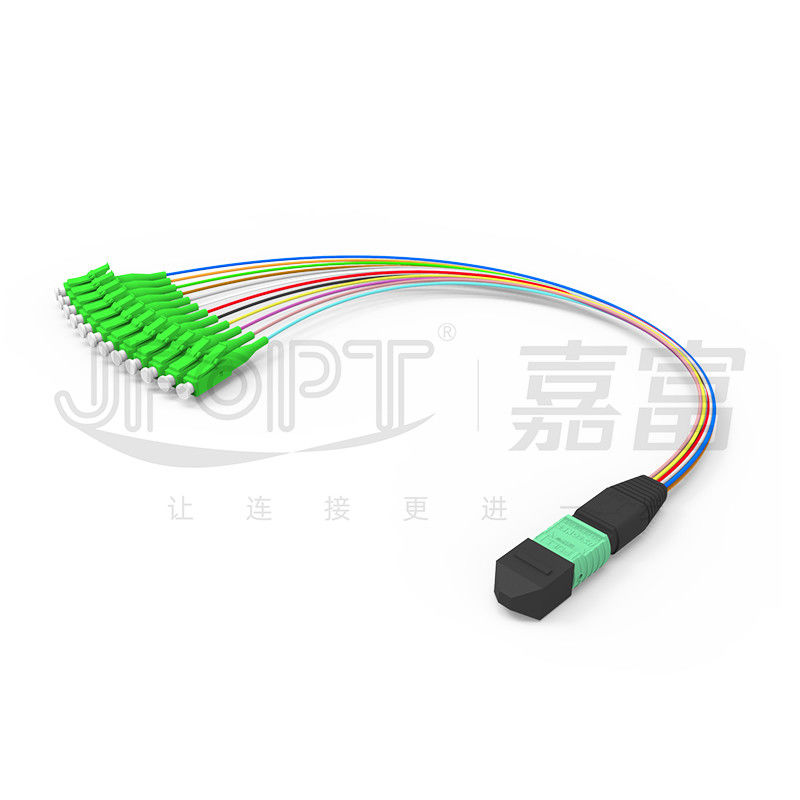 MTP-12 * rama de la bifurcación de la base OS2 G657A1 G657A2 0.9m m del puente 12 de la fibra óptica del LC