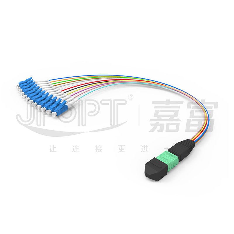 MTP-12 * rama de la bifurcación de la base OS2 G657A1 G657A2 0.9m m del puente 12 de la fibra óptica del LC