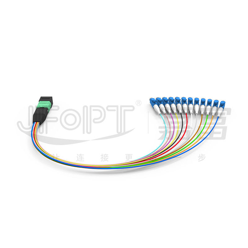 MTP-12 * rama de la bifurcación de la base OS2 G657A1 G657A2 0.9m m del puente 12 de la fibra óptica del LC