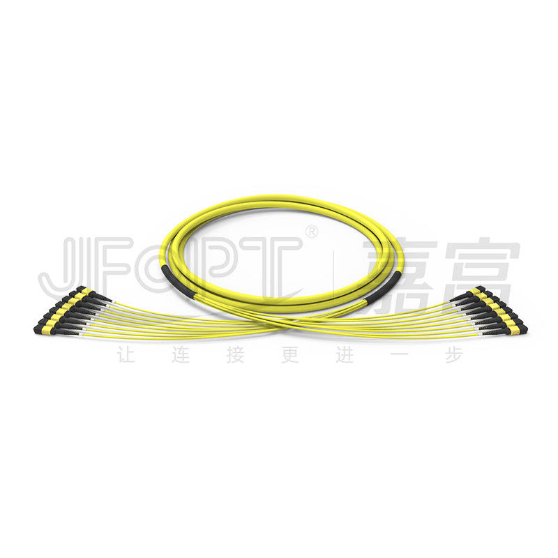G657A1 doblan el solo modo OS2 de MPO del cable de fribra óptica 96 de la base 8 de las fibras insensibles de la unidad 12 de pequeñas pérdidas