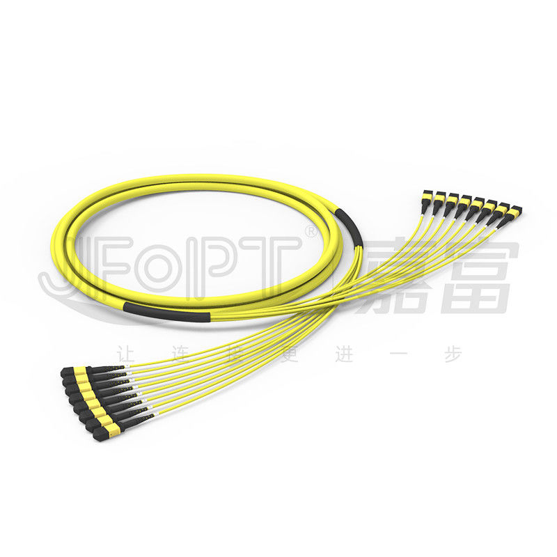 G657A1 doblan el solo modo OS2 de MPO del cable de fribra óptica 96 de la base 8 de las fibras insensibles de la unidad 12 de pequeñas pérdidas