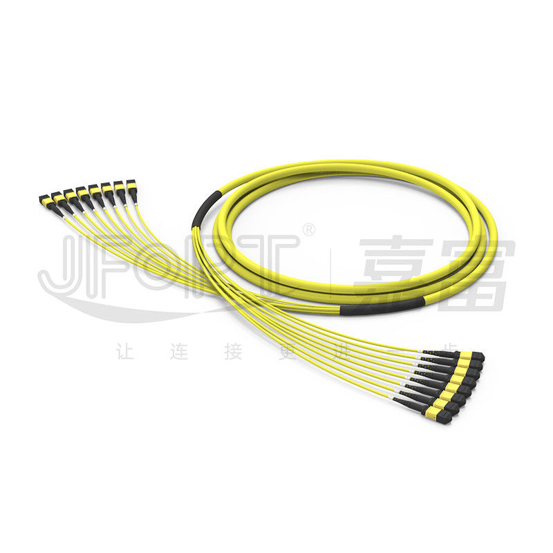 G657A1 doblan el solo modo OS2 de MPO del cable de fribra óptica 96 de la base 8 de las fibras insensibles de la unidad 12 de pequeñas pérdidas