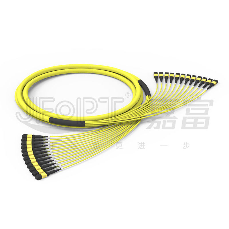 144 cable OS2 unimodal MPO/APC LSZH del submarino del cable 3.0m m del tronco de las unidades MPO de los corazones 12