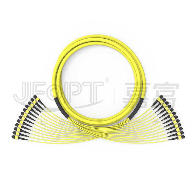 144 cable OS2 unimodal MPO/APC LSZH del submarino del cable 3.0m m del tronco de las unidades MPO de los corazones 12