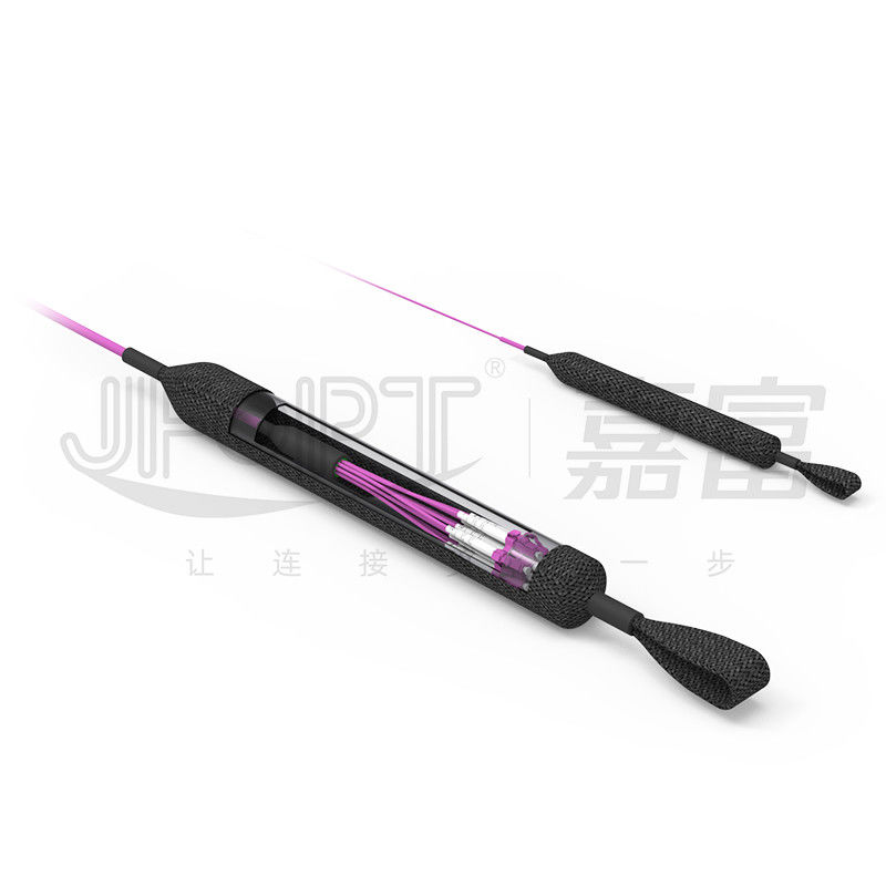 Mini Cable 12 quita el corazón al cable de fribra óptica pre terminado con la rama con varios modos de funcionamiento de la violeta OM4 los 0.5m de los conectores del LC UPC