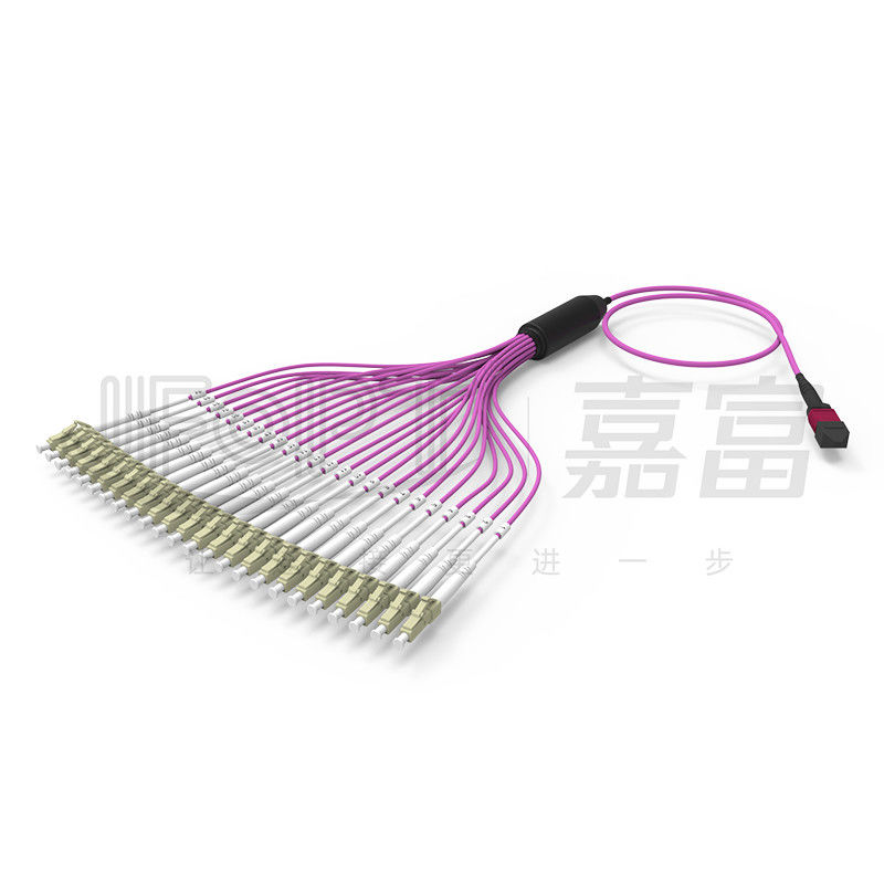 la rama MTP de 2.0m m LC remienda el cordón MTP-LC 24 quita el corazón al cordón de remiendo de la fibra OM4 de 3.0m m