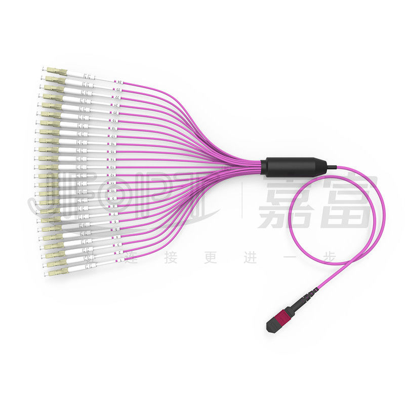 la rama MTP de 2.0m m LC remienda el cordón MTP-LC 24 quita el corazón al cordón de remiendo de la fibra OM4 de 3.0m m