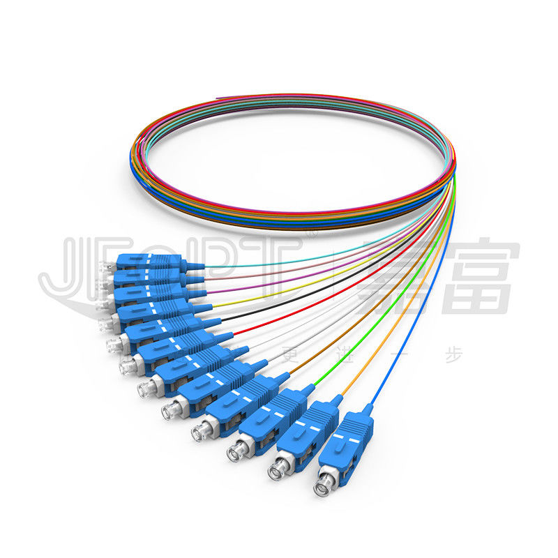 Modo protegido 0.6m m apretado de la fibra del cable de fribra óptica 0.9m m del PVC LSZH Hytrel solo/con varios modos de funcionamiento interiores