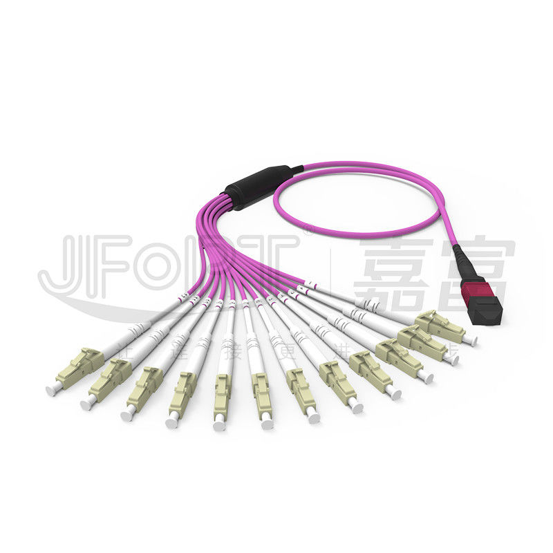 Cordón de remiendo acorazado del cable de fribra óptica acorazado interior de MPO MTP 3.0m m 3.5m m 4.0m m