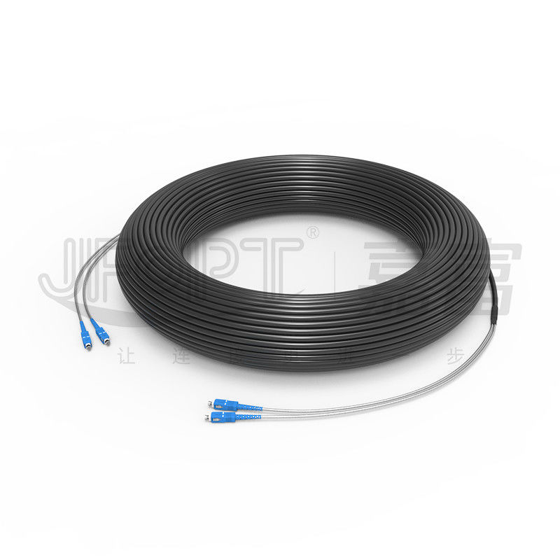 Cable táctico de Ofc de las solas fibras tácticas acorazadas del cable de fribra óptica 2-4 adaptable