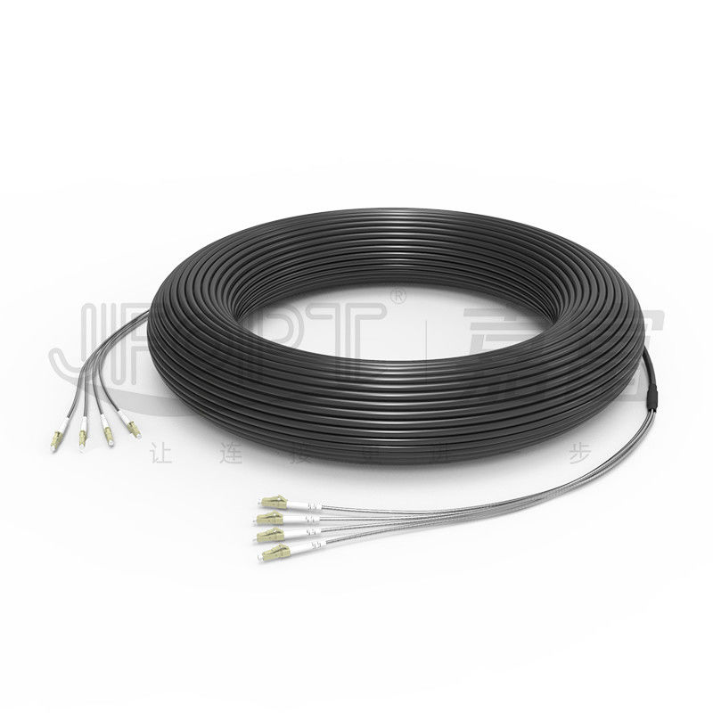 Cable táctico de Ofc de las solas fibras tácticas acorazadas del cable de fribra óptica 2-4 adaptable