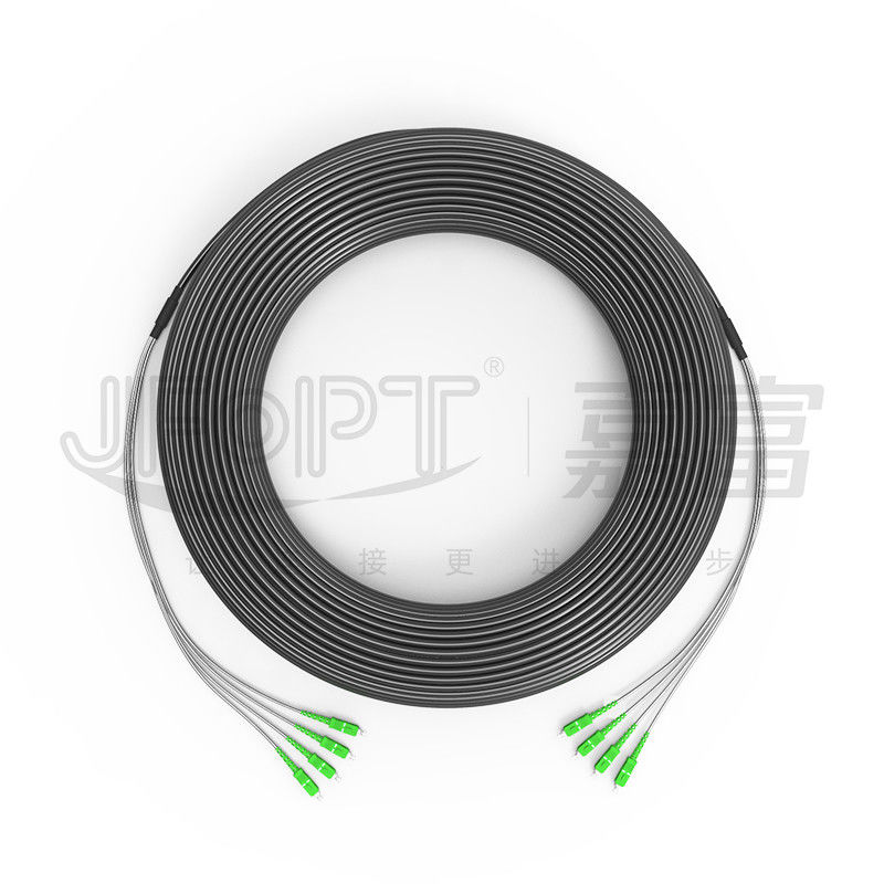 Cable táctico de Ofc de las solas fibras tácticas acorazadas del cable de fribra óptica 2-4 adaptable