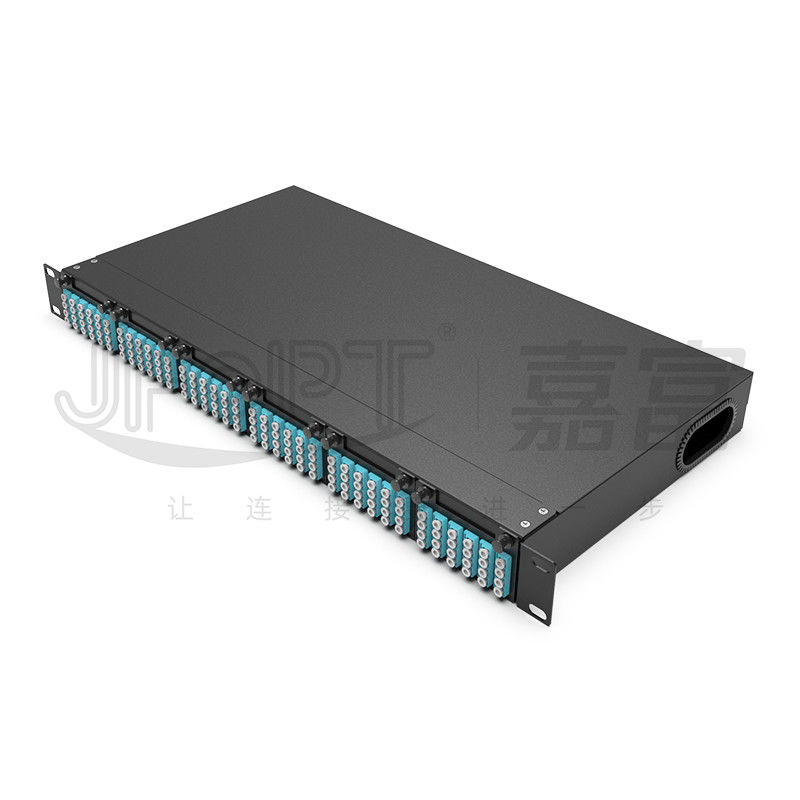 Los casetes del panel de remiendo de fibra del soporte de estante 6pcs MPO con los corazones 1pc 24 o 2pcs 12 quitan el corazón al cable de MPO-LC