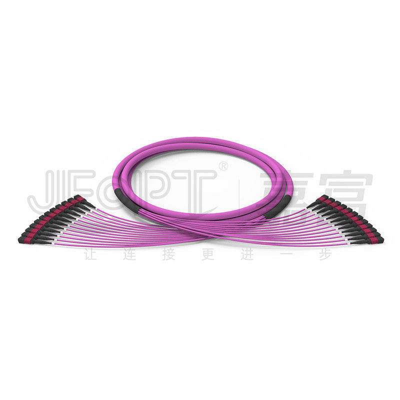 144 rama desigual de los conectores 24 de las unidades MPO del cable 12 del tronco de los corazones MPO
