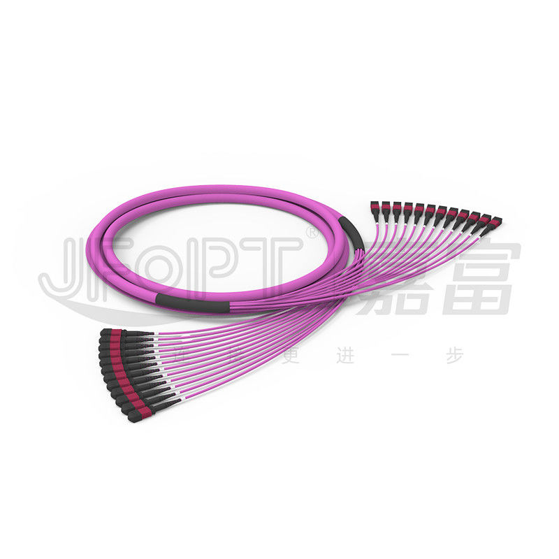 144 rama desigual de los conectores 24 de las unidades MPO del cable 12 del tronco de los corazones MPO
