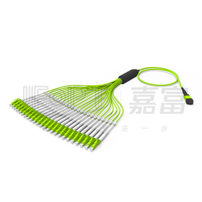Cable del tronco OM5 de MPO-LC 24-Core 3.0m m con la rama TypeB de LC/UPC 2.0m m