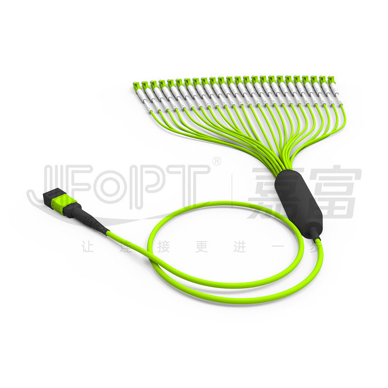 Cable del tronco OM5 de MPO-LC 24-Core 3.0m m con la rama TypeB de LC/UPC 2.0m m