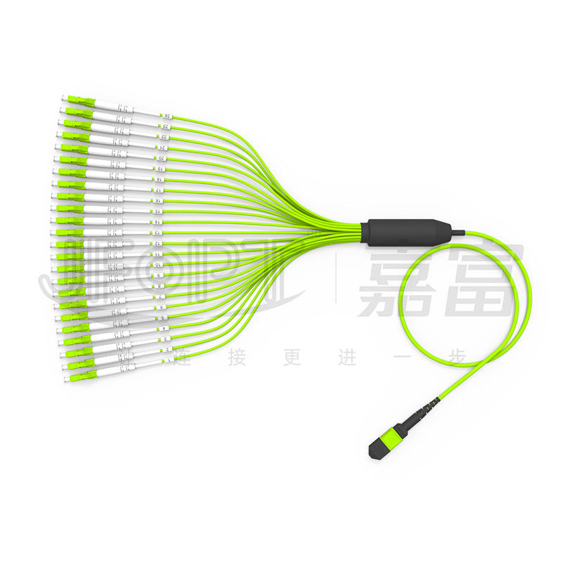 Cable del tronco OM5 de MPO-LC 24-Core 3.0m m con la rama TypeB de LC/UPC 2.0m m