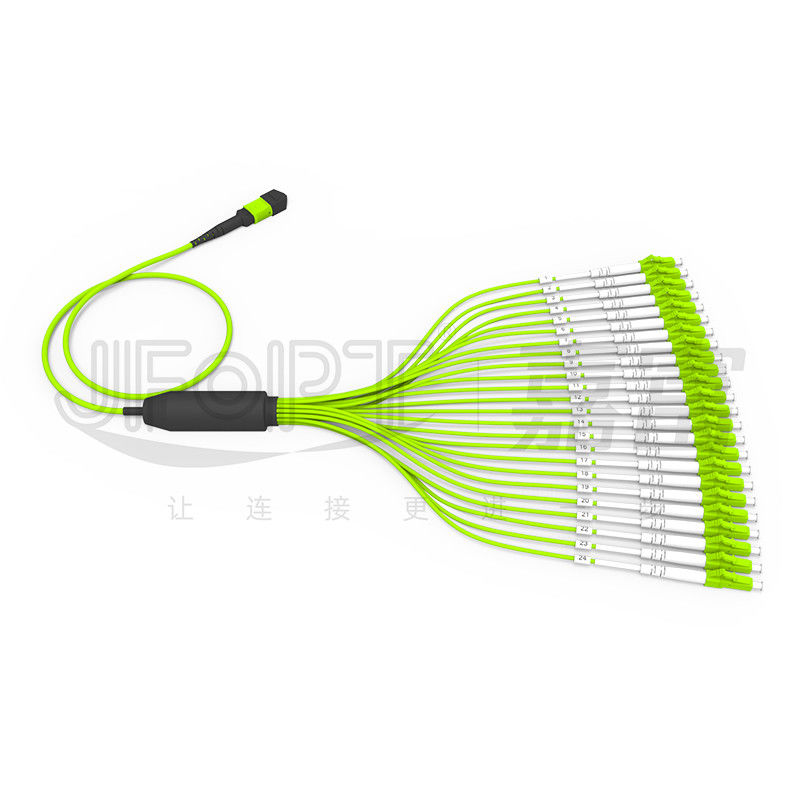 Cable del tronco OM5 de MPO-LC 24-Core 3.0m m con la rama TypeB de LC/UPC 2.0m m