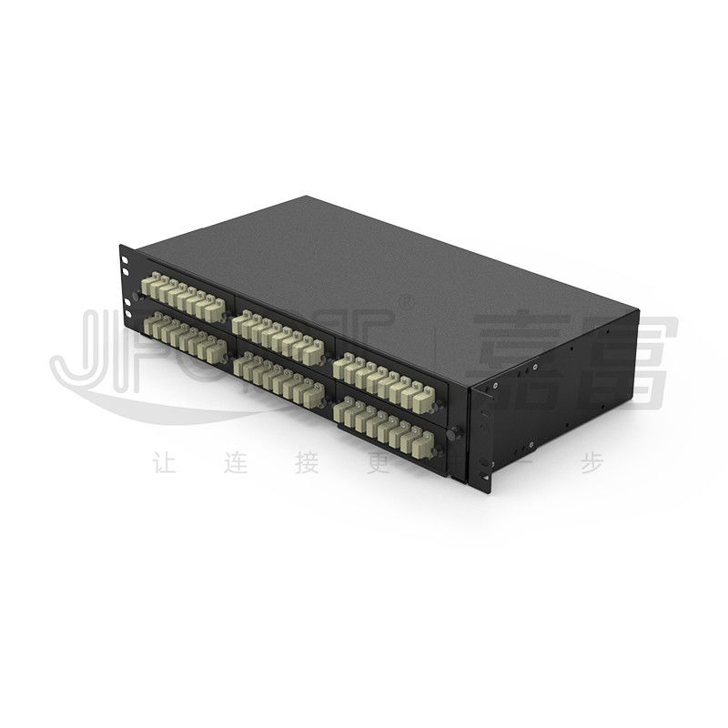 Resbalando la caja de distribución del panel de remiendo de fibra del cajón cargada por completo con OM1 con varios modos de funcionamiento OM2 OM3 OM4 OM5
