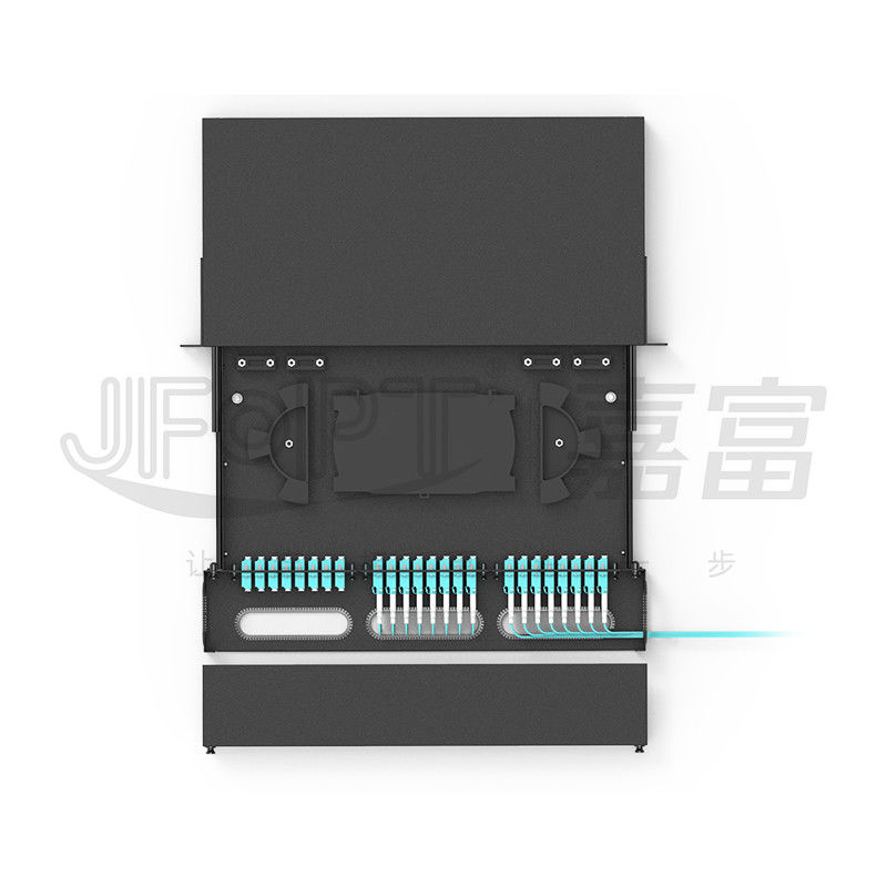 Resbalando la caja de distribución del panel de remiendo de fibra del cajón cargada por completo con OM1 con varios modos de funcionamiento OM2 OM3 OM4 OM5