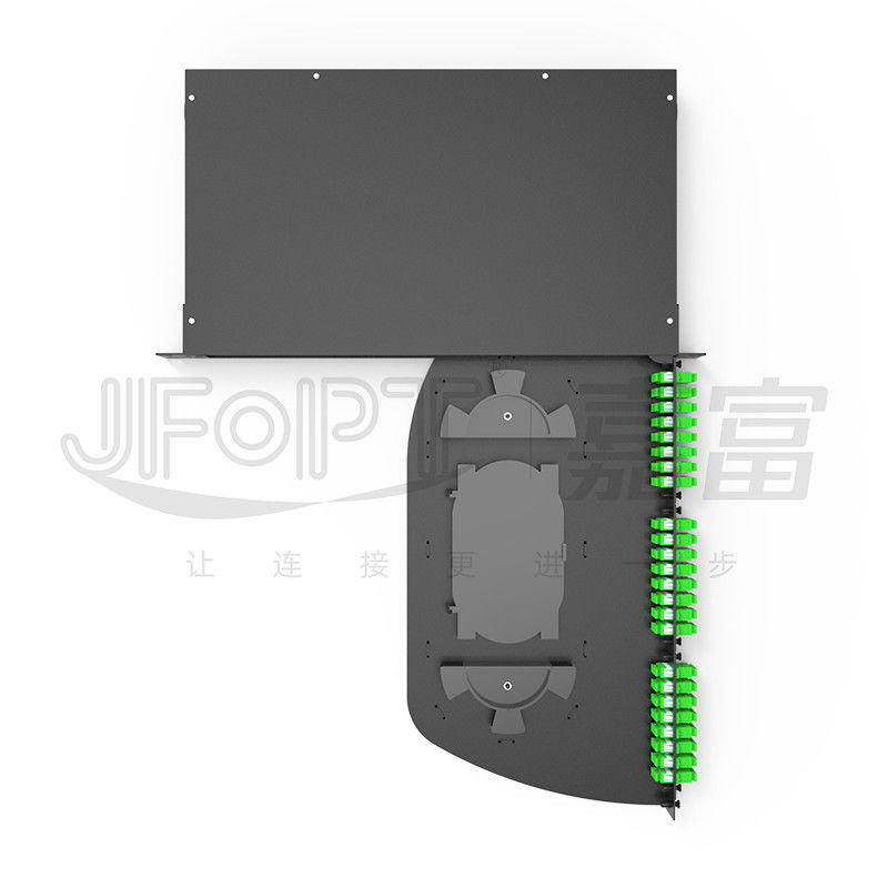 El panel de remiendo giratorio del SC del duplex de la abertura 1U 48 quita el corazón a las coletas unimodales G657A1