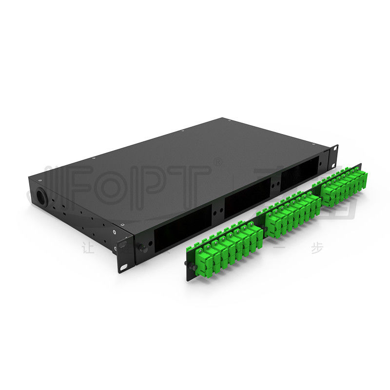 El panel de remiendo giratorio del SC del duplex de la abertura 1U 48 quita el corazón a las coletas unimodales G657A1