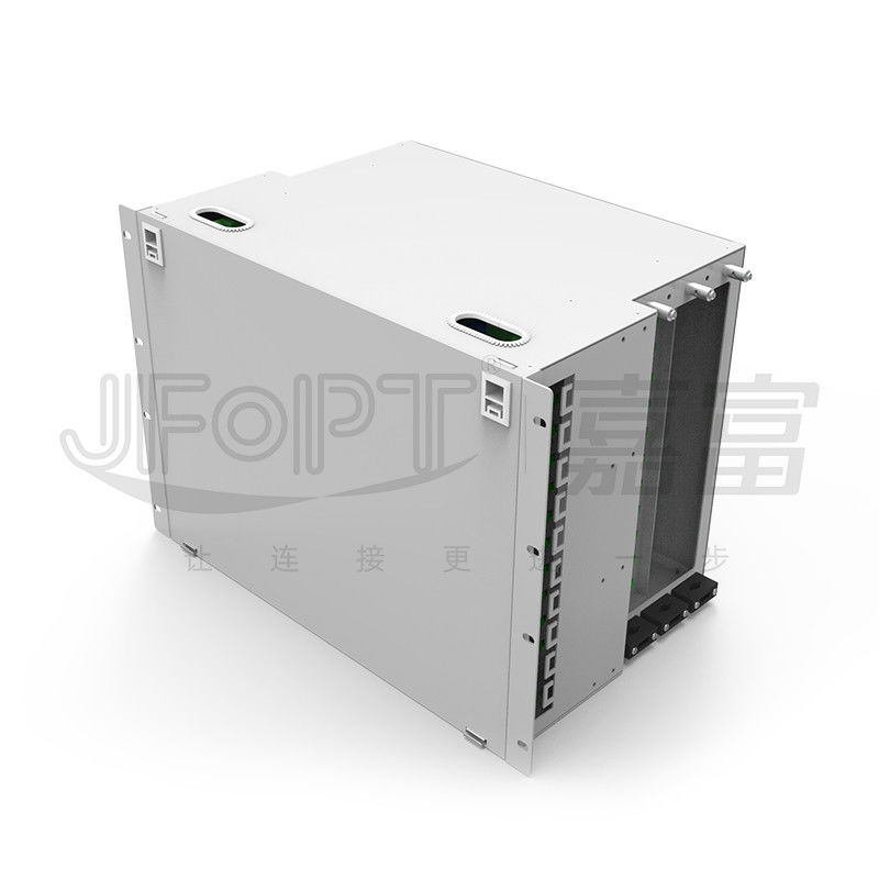 profundidad de la caja de distribución de la fibra del SC SX/de FC SX ODF de la base del panel de remiendo de fibra del soporte de estante 7.5U 144 300m m