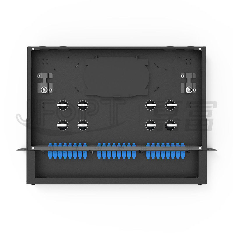 Coletas fijas del ST del SC FC de Front Cable Organizer With LC del panel de remiendo de fibra del soporte de estante