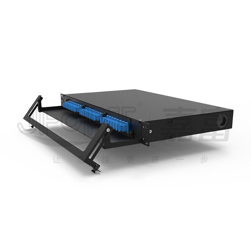 Coletas fijas del ST del SC FC de Front Cable Organizer With LC del panel de remiendo de fibra del soporte de estante