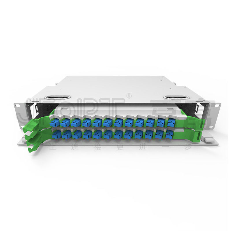 1.6U 24 marco de distribución óptico de la base SC/FC ODF óptico con las coletas de G652D