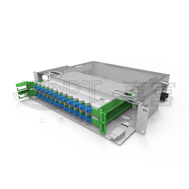 1.6U 24 marco de distribución óptico de la base SC/FC ODF óptico con las coletas de G652D