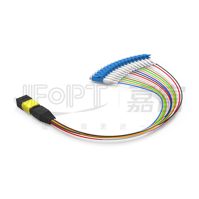 Tipo de pequeñas pérdidas unimodal G657A1/G657A2 de los corazones del cordón de remiendo de MPO-LC 16 una caja del módulo