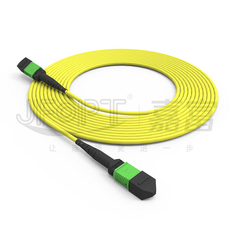 12 núcleos de cable MPO de tronco con cable de parche de modo único G657A1/G657A2 3.0 LSZH Inversión de polaridad A/B