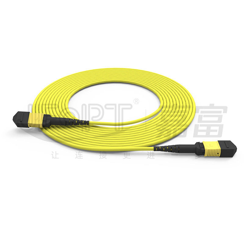 12 núcleos de cable MPO de tronco con cable de parche de modo único G657A1/G657A2 3.0 LSZH Inversión de polaridad A/B