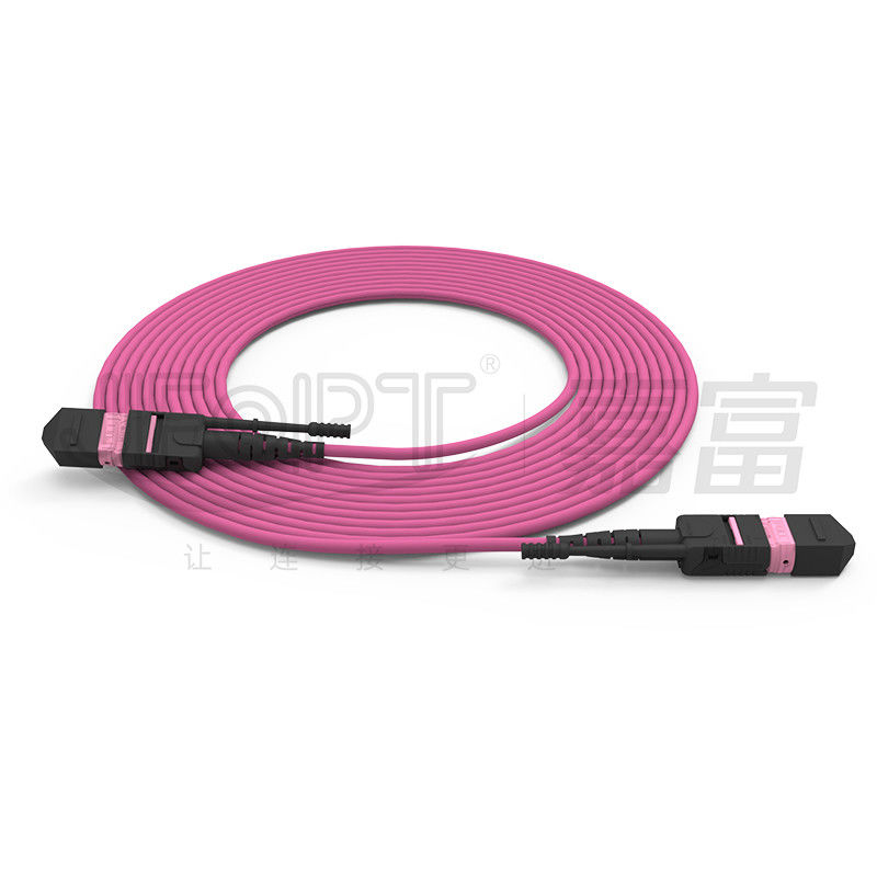 Cables de fibra óptica de modo único / multi-modo de alta densidad MTP de 24 núcleos