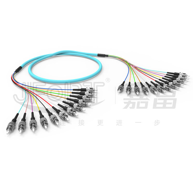10 Gigabit de la cinta de la rama Multimode cordón de parche 2-24 núcleos OM3/OM4 Aqua LSZH rama 2.0/3.0mm