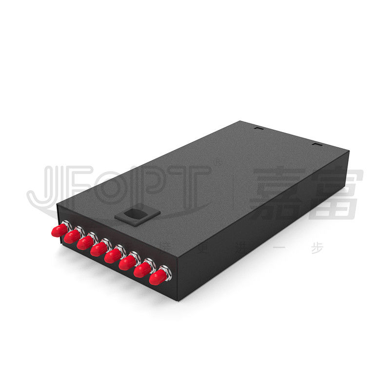 Caja de terminación de fibra óptica de tipo cerradura escritorio / montado en la pared SC/LC/FC/ST 8-12 puertos Negro