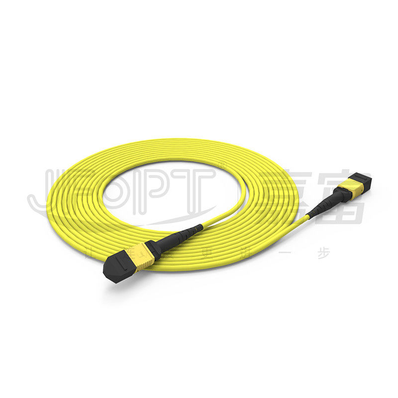 12 núcleos MPO Cable de tronco LSZH 2.0mm/3.0mm baja pérdida de tubo único Mini Cable MPO Cordón de parche
