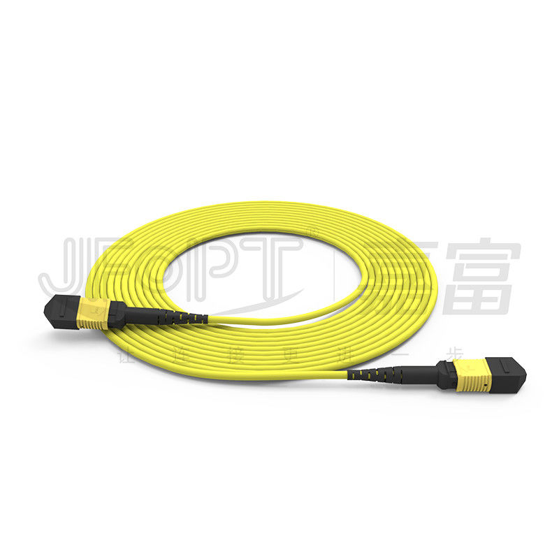 12 núcleos MPO Cable de tronco LSZH 2.0mm/3.0mm baja pérdida de tubo único Mini Cable MPO Cordón de parche