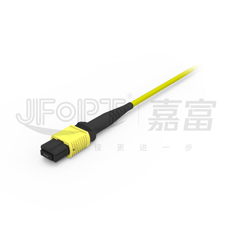 12 núcleos MPO Cable de tronco LSZH 2.0mm/3.0mm baja pérdida de tubo único Mini Cable MPO Cordón de parche