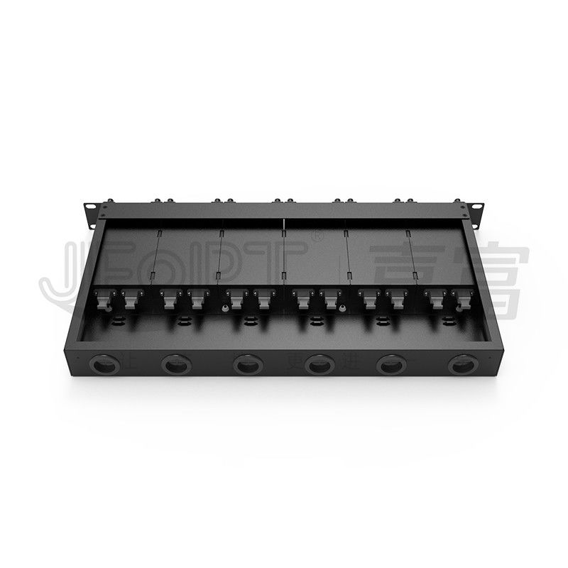 1U MPO-LC G657A1 144 núcleos de densidad de alta densidad caja de unión con adaptador de LC chasis de acero laminado en frío